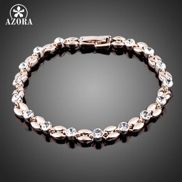 

AZORA Brand Design Rose Gold Color Stellux Austrian Crystal Jewelry Bracelets TS0031