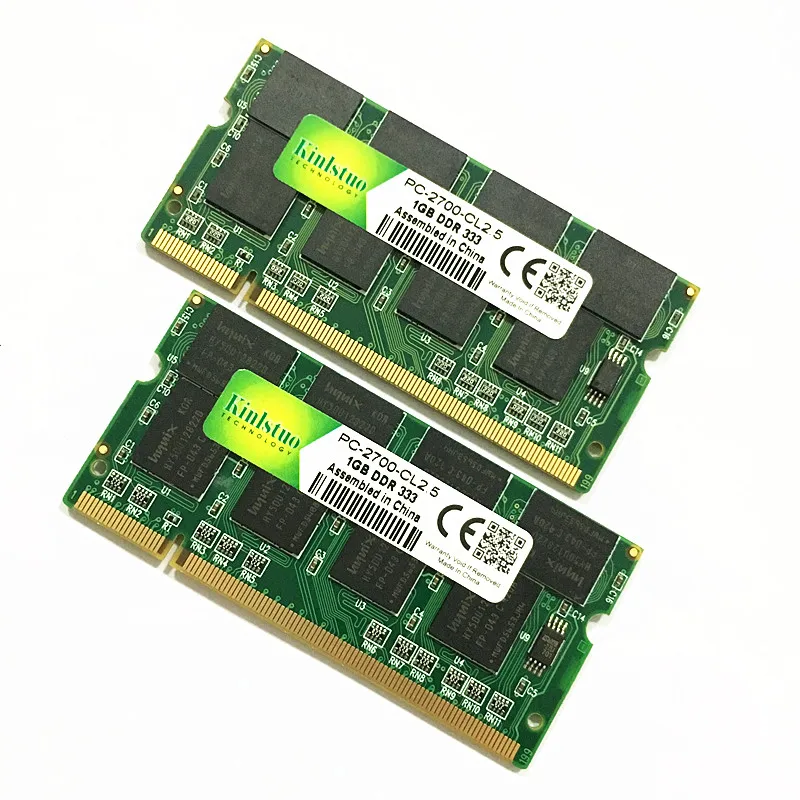 Оперативная память Kinlstuo DDR1 1 ГБ PC2700 DDR333 200Pin Sodimm для ноутбука DDR Гб бесплатная