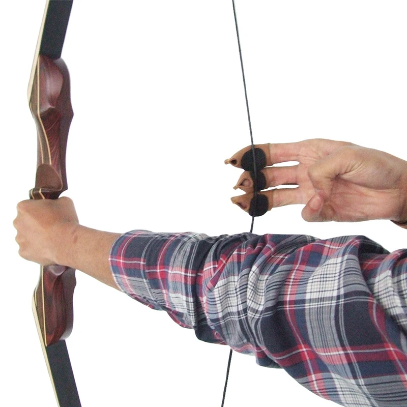PG04 Pellor Archery Three Finger Shooting Protective Gear Pull Bow Arrow Archery Shooting Glove  (22)