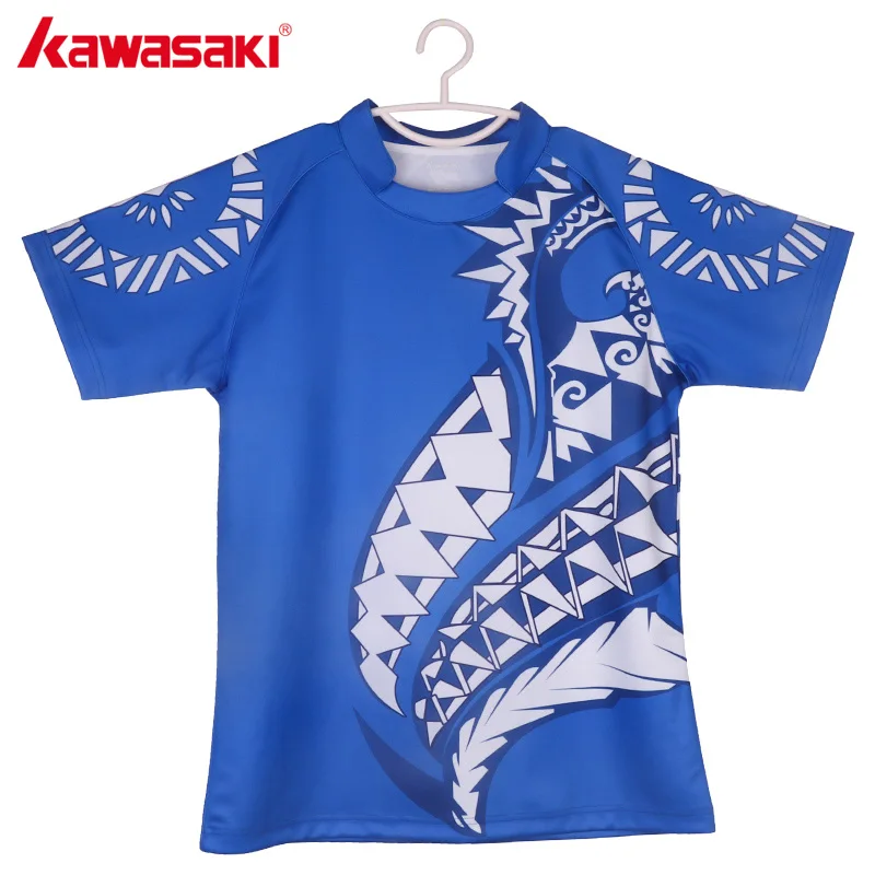Kawasaki de Rugby, camisetas de Rugby camisa de manga corta para hombre deportes ropa mejor Tops camisetas rápido seco azul C-RJ0002