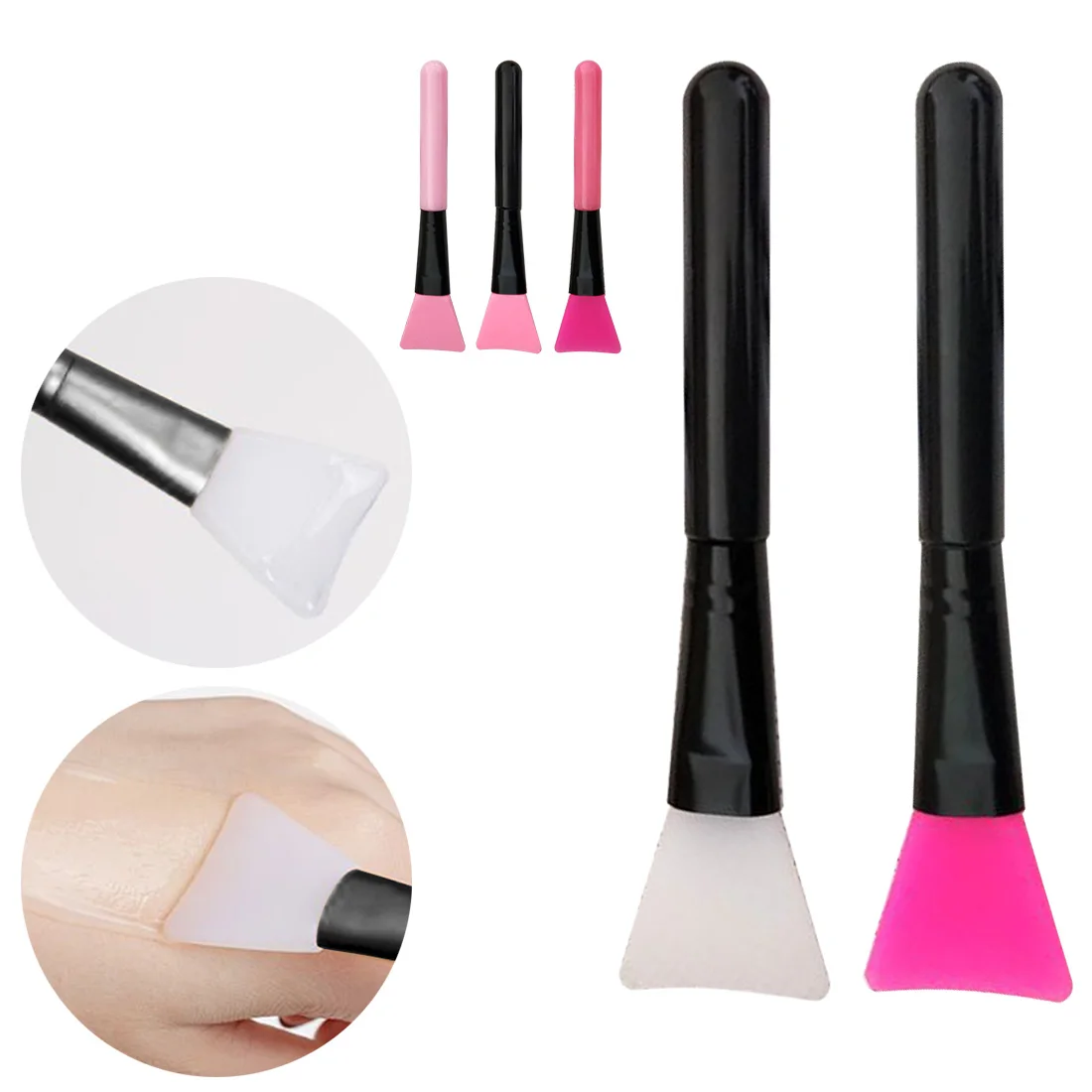 

Silicone Mask Brush 1pc Soft Head Makeup Brush Face Beauty Mask Brush DIY Adjusting Film Stick Beauty Tools