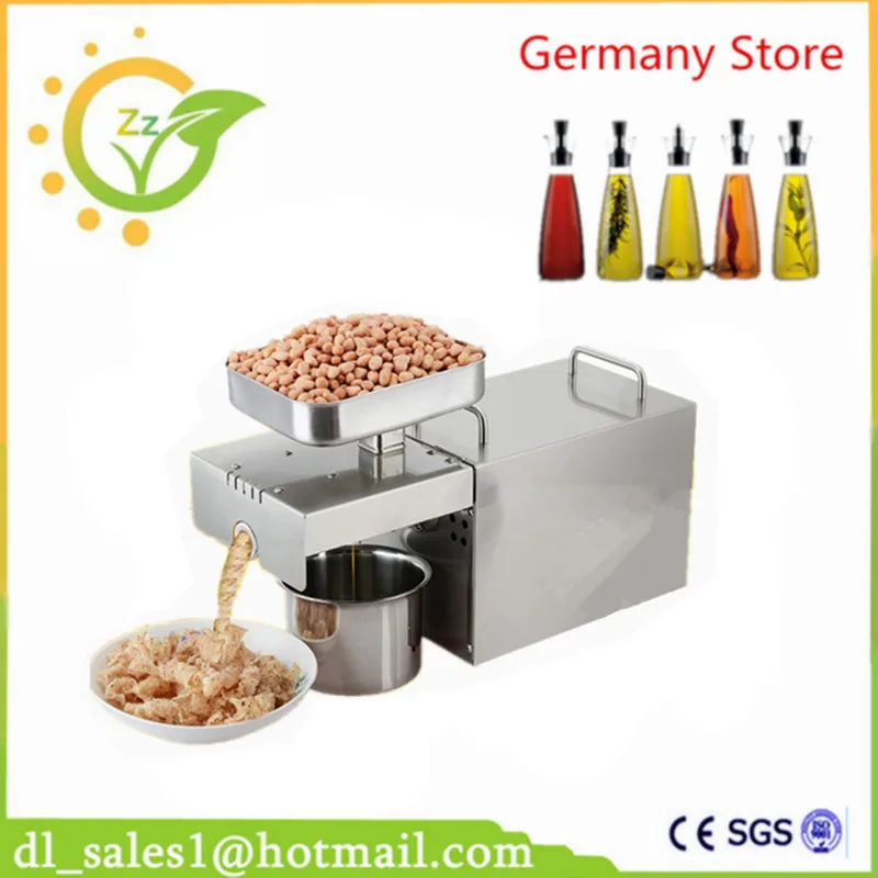 

Household Stainless Steel oil presser Commercial Oil Extractor Expeller Presser for peanut,coconut, Sesame