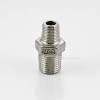 

1/4"x1/8" Hex Nipple Threaded Reducer Male x Male Pipe Fittings Stainless Steel SS304 Screw Hex