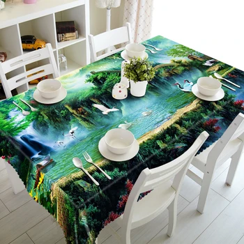 

Navy Blue Tablecloth European picnic Table cloth waterproof rectangular round table Cover Furniture decoration Pillowcase