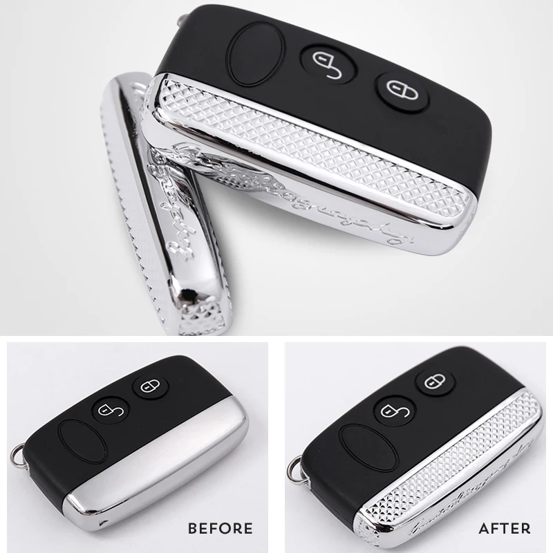 

For Range Rover Autobiography Velar Sport For Land Rover Discovery 5 LR 4 Vogue ABS Chrome Unique Design 5 Button Key Case Shell