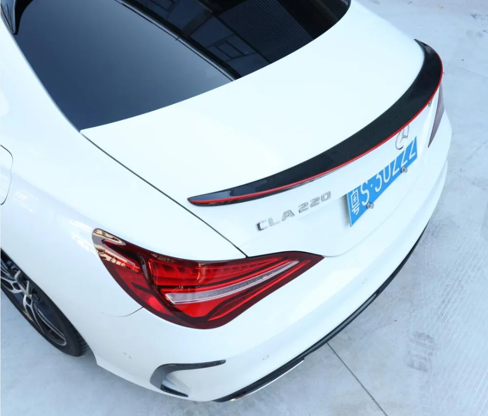 

JINGHANG Carbon Fiber Car Rear Wing Trunk Lip Spoilers Fits For 13-18 Mercedes-Benz CLA 45 W117 C117 CLA 200 250 260 2013-2018