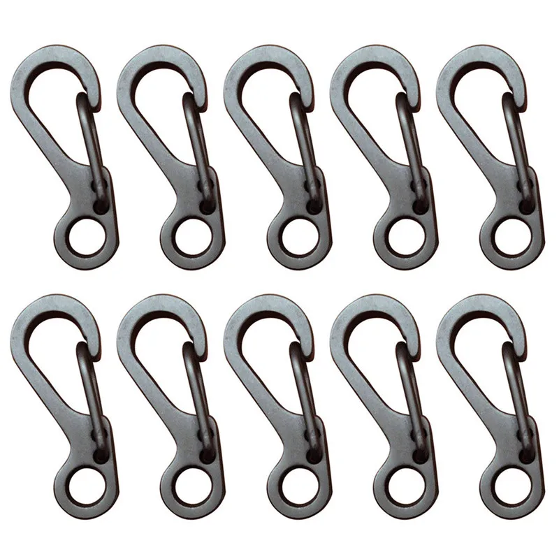 

10PCS Mini Carabiner Keychain Mountaineering Spring Tactical Survival Equipment camping hiking Quickdraws Buckles drop ship #10