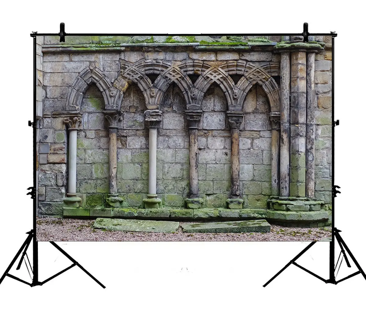 

5x7ft Old Castle Wall Building Polyester Photo Background Portrait Backdrop