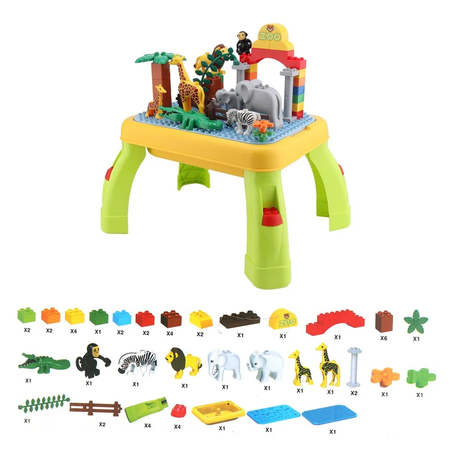 DIY Ball Track Bricks Kids Toys Building Blocks Storage Table DIY Ball Track Bricks Kids Toys Building Blocks Storage Table