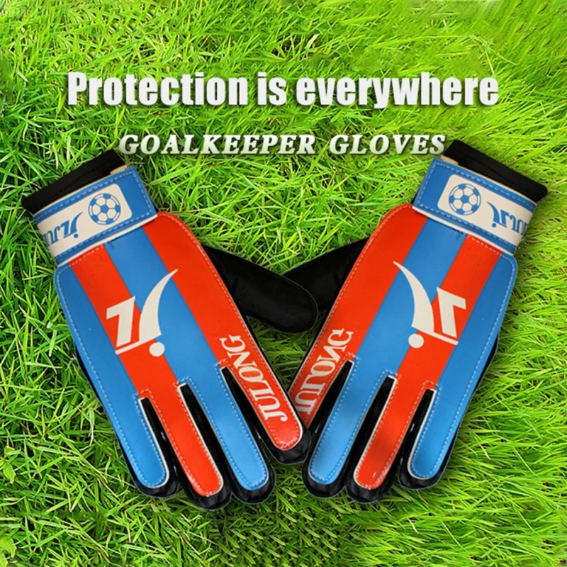 

PU anti-skid training goalkeeper gloves Soccer Goalkeeper Gloves Professional Finger Protection General rubber glove