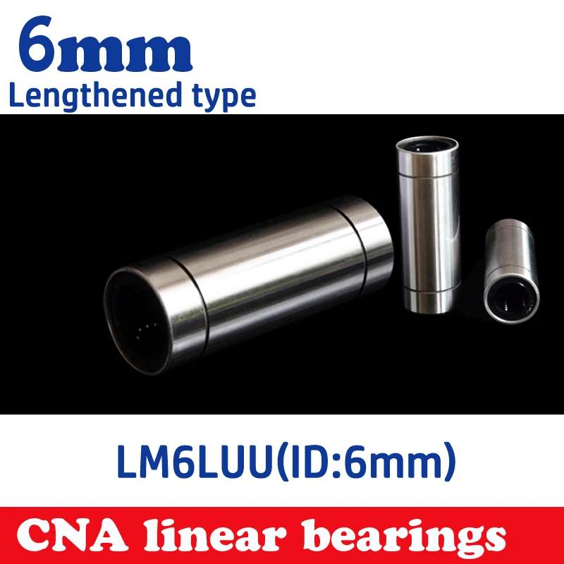 LM6LUU 6mm Longer Linear Ball Bearing Bushing Linear Bearings CNC Parts 3d Printer Parts LM6L 2 Pcs