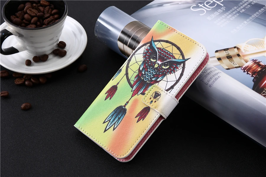 Cartoon Wallet Case for Prestigio Muze G5 H5 J5 U3 V3 LTE 5522 5523 5524 3515 3495 Wize Y3 3406 DUO PU Leather Cover Phone Bag