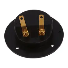 Спикер терминал соединительные клеммные Разъемы позолоченные круглые коробки с 2 Банан Джек