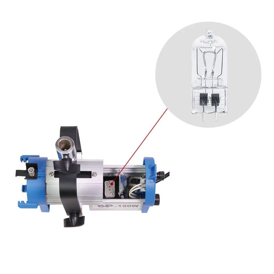 ALUMOTECH для As Arri Fresnel Spotlighting вольфрамовый Глобус лампы 110 В 150 Вт GX6.35 студия видео фотографии аксессуары