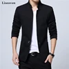 Liseaven Blazer Men Jackets Male Stand Collar Male Blazers Slim Fit Mens Blazer black Jacket Men Plus Size 5XL 1
