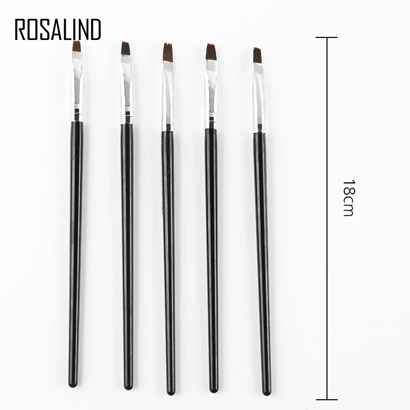 ROSALIND 5 шт./компл. кисточка для ногтей Новое поступление фигурная ручка Дизайн