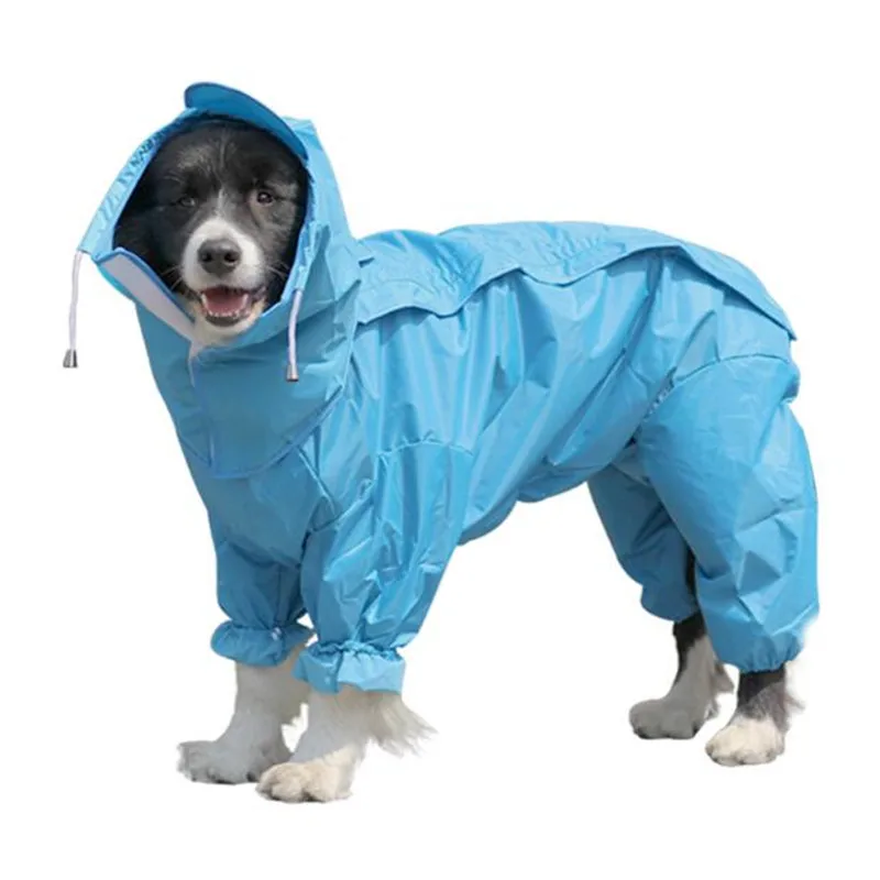 

Solid Dog Clothes Durable Big Dog Raincoat For Large Dogs Labrador Samoyed Waterproof Rain Coat Jacket Overalls Raincoats #12-30