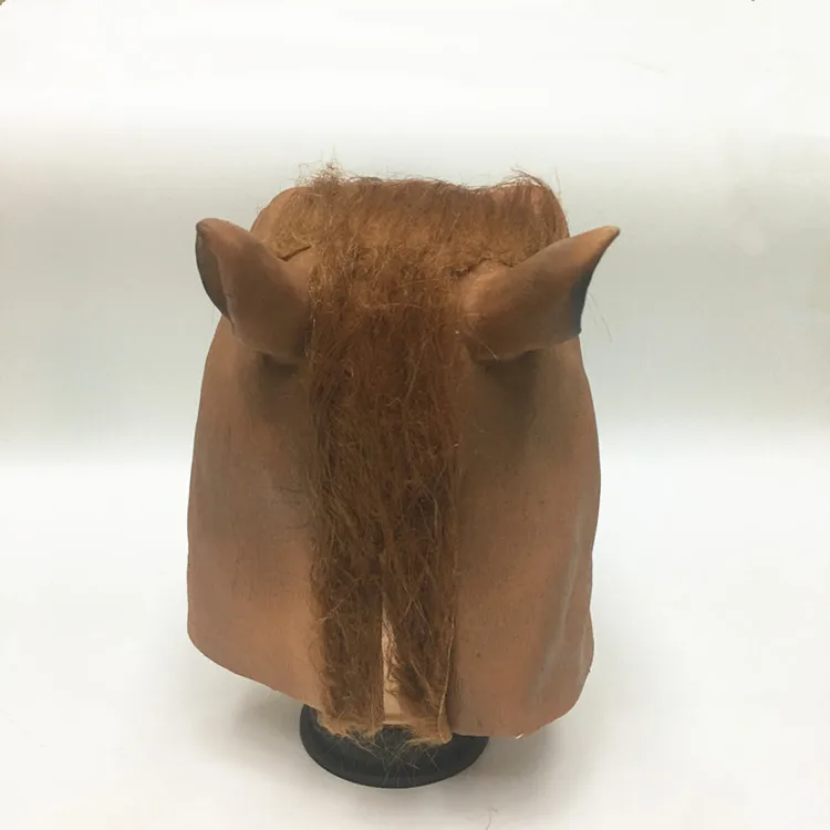 Лошади Косплэй коричневого цвета в виде лошадиной головы животного латекс