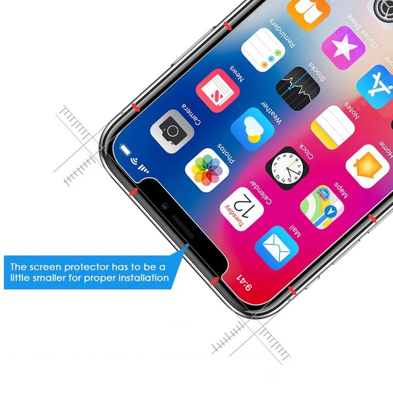 

Scratch Resistant Tempered Glass for Iphone 8 Plus X 6 7 8 Screen Protectors for iPhone XS MAX XR 5 5S Protective Film Protector