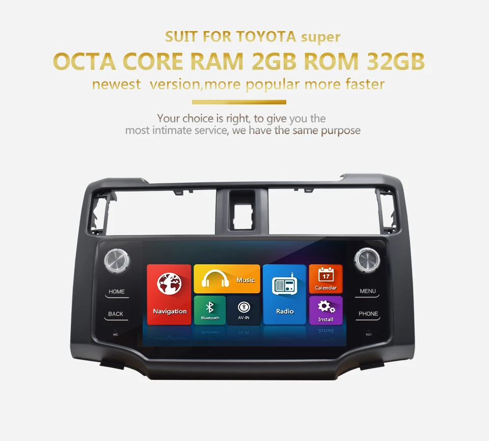 Sale KiriNavi 9" HD Touch Display Android 6.0 For Toyota 4 runner Car Radio MP5 Audio GPS Navigation Multimedia Play 1