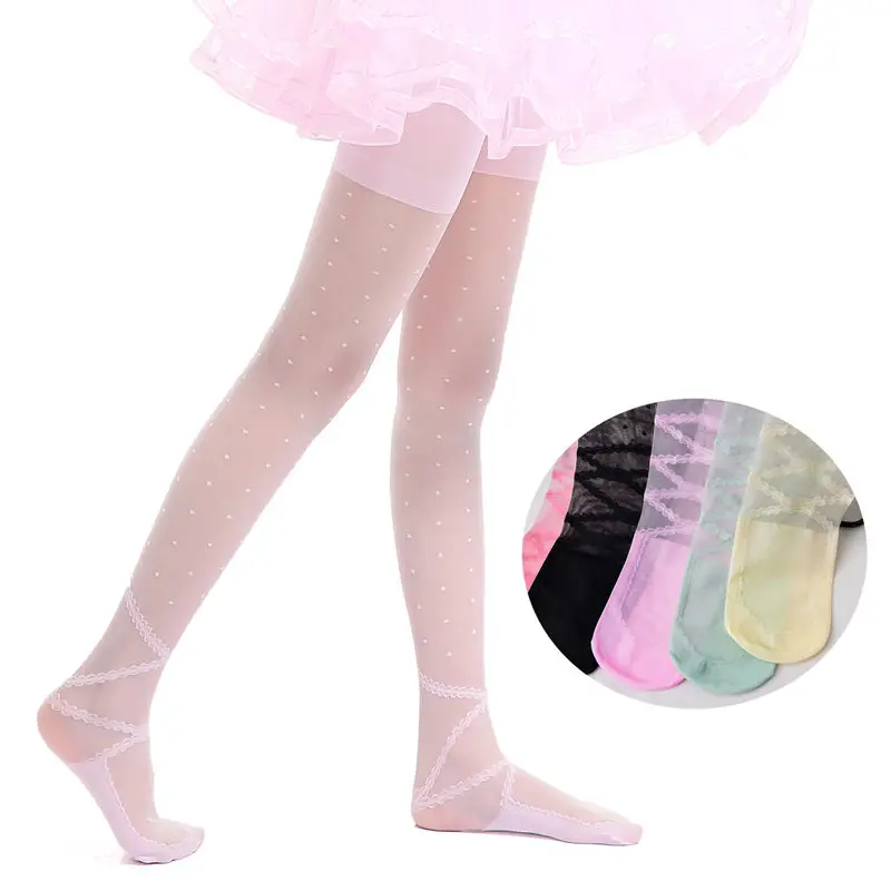 Children Girls Ballet Dance Tights Dot Kids Tights for Baby Children Pantyhose Stockingin