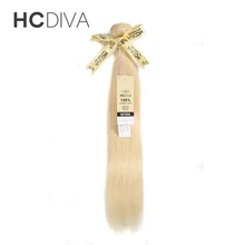 HCDIVA Hair Products Free Shipping Straight Brazilian Non-remy Hair Weft 1pc Only Color 613# 12″-24″ 100% Human Hair Bundles