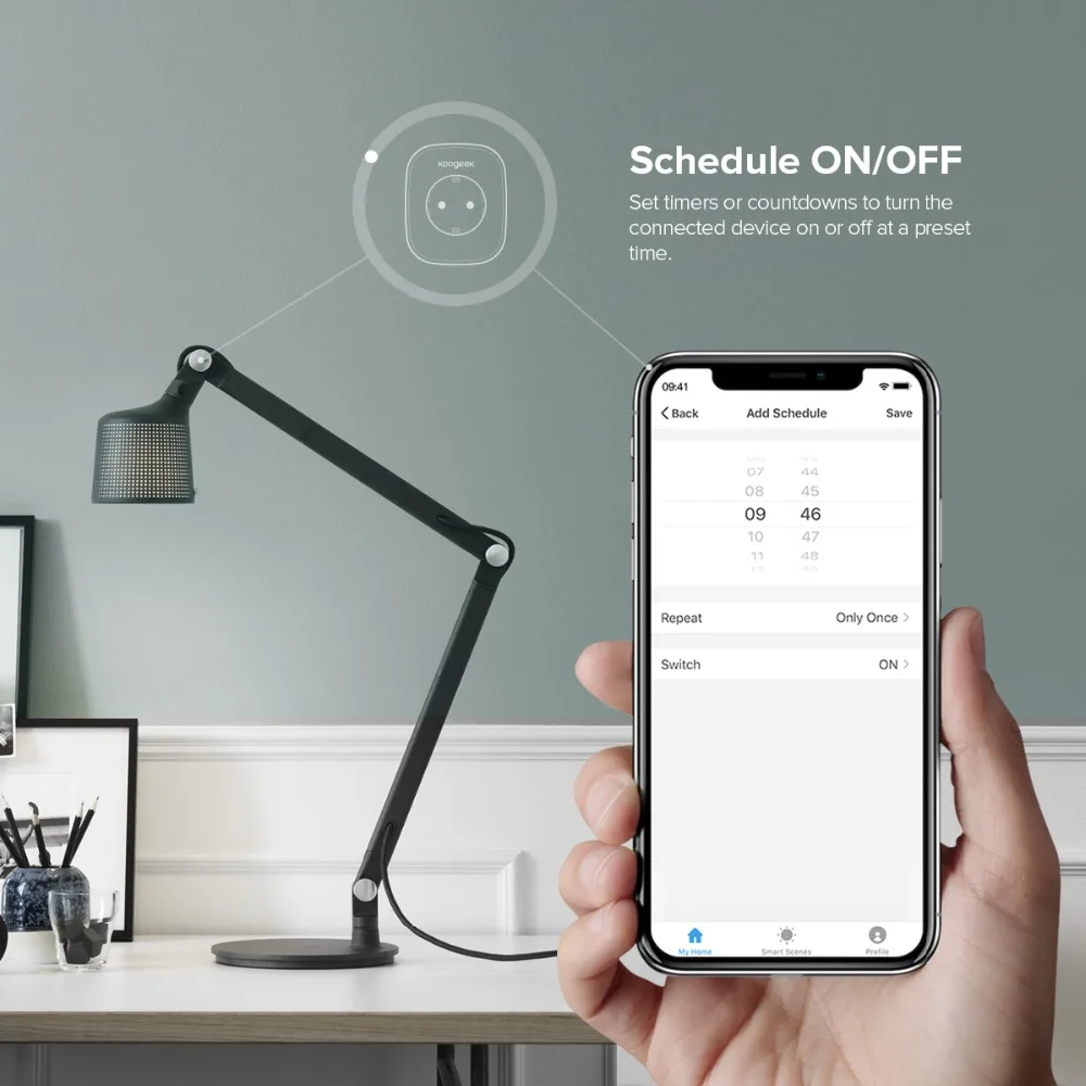 Koogeek Беспроводная умная розетка Smart Wifi розетка EU с 2 usb-портами дистанционного управления и голосовым управлением для Amazon Alexa Google Assistant
