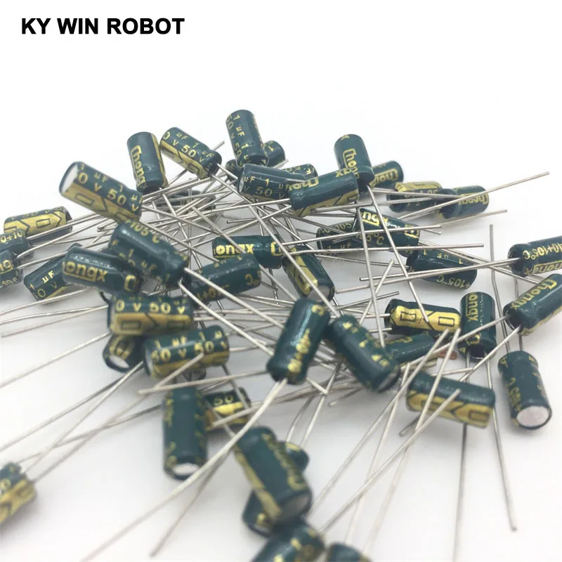 Pengiriman gratis 50 pcs/lot 50 V 1 UF 4*7mm 4mmX7mm Aluminum electrolytic capacitor ic