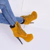 SARAIRIS – bottines à lacets décoratifs en métal pour femme, chaussures à talons hauts, décontractées, pour fête, Sexy, pour hiver et printemps, grande taille 34 à 47 ► Photo 3/6
