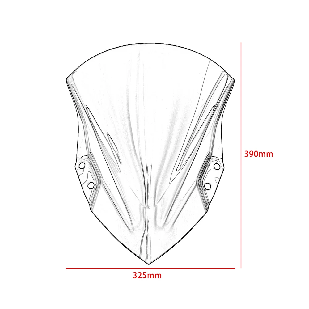 Для Kawasaki Ninja 400- мотоцикл Высокое качество PC пластик лобовое стекло дефлекторы ветра с кронштейном