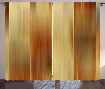 

Earth Tones Curtains Abstract Modern Design with Ombre Inspired Smooth Color Transitions Living Room Bedroom Window Decor