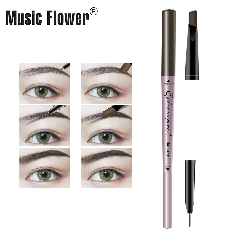 

Music Flower Double Head Eyebrow Pencil Brows Stereoscopic Eye Makeup Natural Tone Longlasting Waterproof Cosmetics Dropshipping