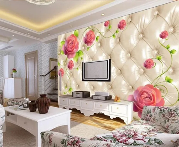 

Modern Flower Mural Photo Wallpapers Living Room TV Sofa Background Floral Wall Paper 3d Wall Murals Wallpaper Custom Any Size