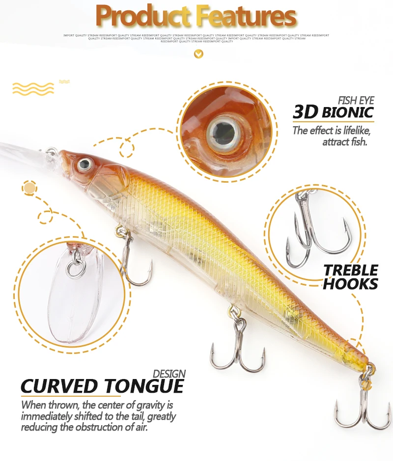 Fishing Lures Minnow Hard Wobblers Crankbait 3D Eyes Gold-plated Plastic Laser Reflective Baits Winter Fishing Decoy Tools (6)