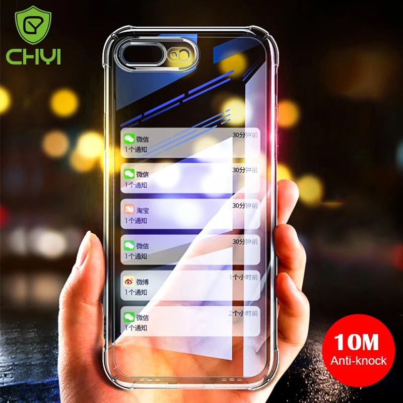 

Luxury Fully Transparent Shockproof Phone Case For iPhone XR X XS Max 8 7 Plus TPU Bumper anti-drop with Scratchproof hard back