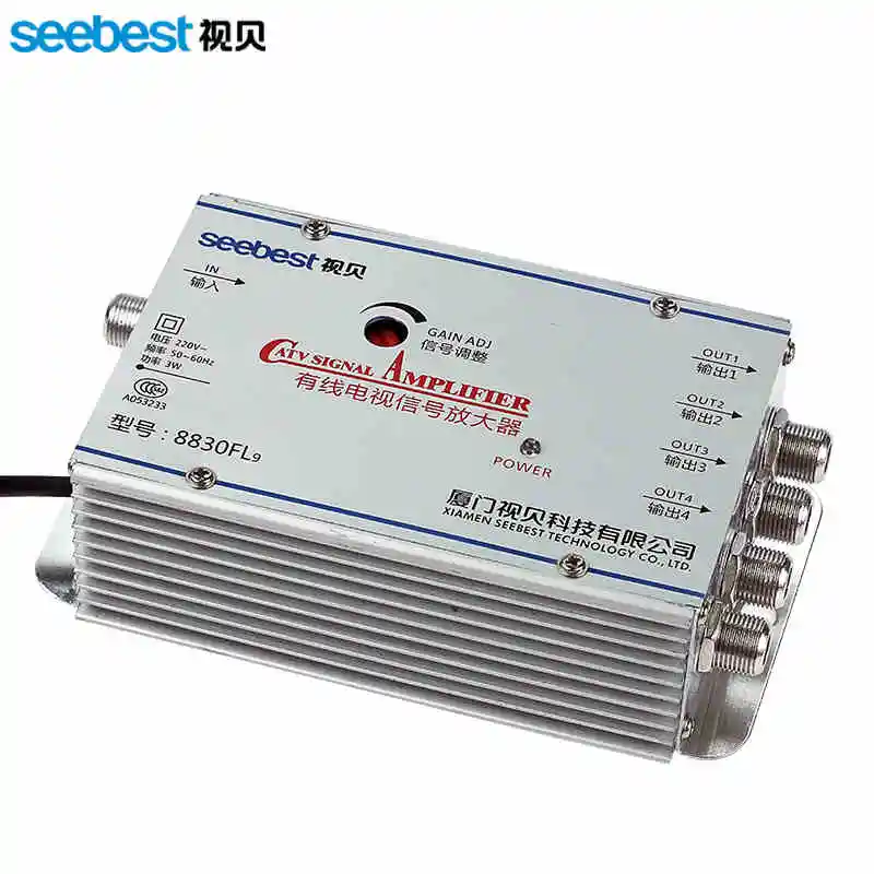 2017 NEW Seebest SB 8830FL9 1 in 4 out TV signal amplifier 30db RF signal amplifie