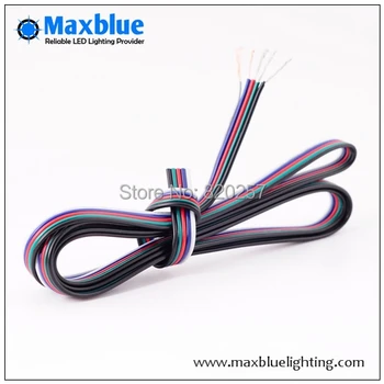 

10m black/green/red/blue/white RGBW 22# 5Pin Extension Connector Wire Cable Cord For RGBW LED Strip Free shipping
