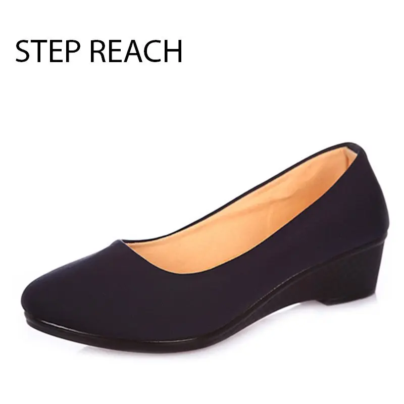 Женские туфли лодочки на низком каблуке с круглым носком|sapato feminino|ladies pumpsbrand pumps |