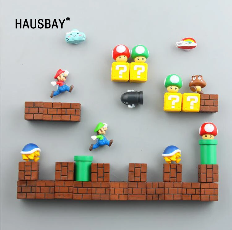 3D Super Mario Resin Fridge Magnets Kids Toys Wall Home Decoration Ornaments 3D Super Mario Resin Fridge Magnets Kids Toys Wall Home Decoration Ornaments