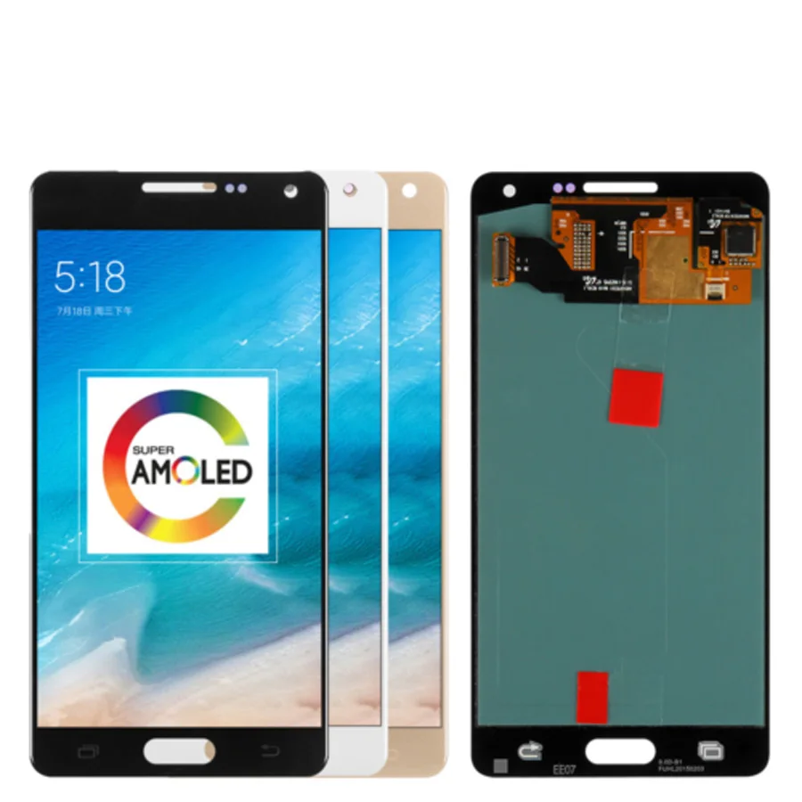 

LCD,display,good quality and 100% working for samsung A5,no frame,have white color,black color,gold color,original samsung lcd.