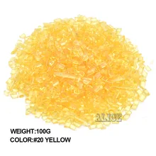 Плавильные бусины 100 г желтое Кератиновое наращивание волос клей горячего расплава горячий горшок Кератин