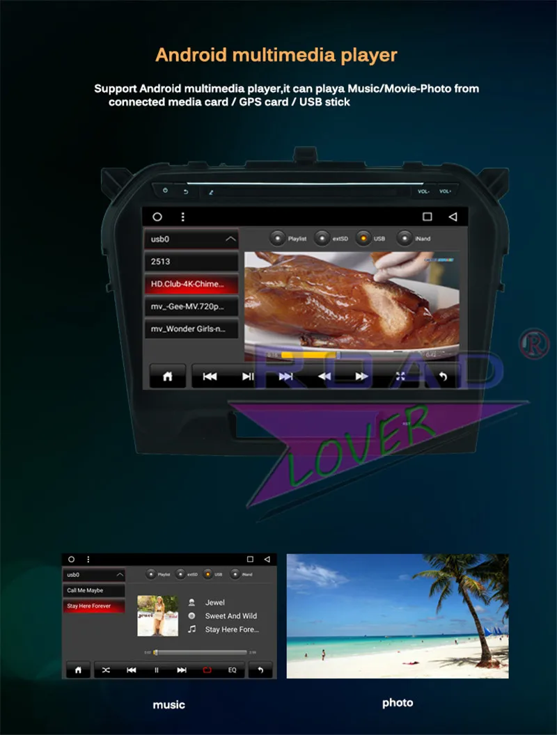 1din android car radio For Suzuki Grand Vitara 2015