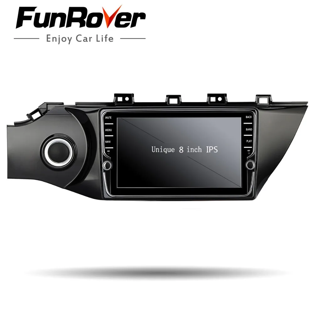 Discount Funrover IPS Android 8.0 2 din car dvd for kia k2 rio 2016 2017 multimedia radio tape recorder audio stereo wifi video player fm 4