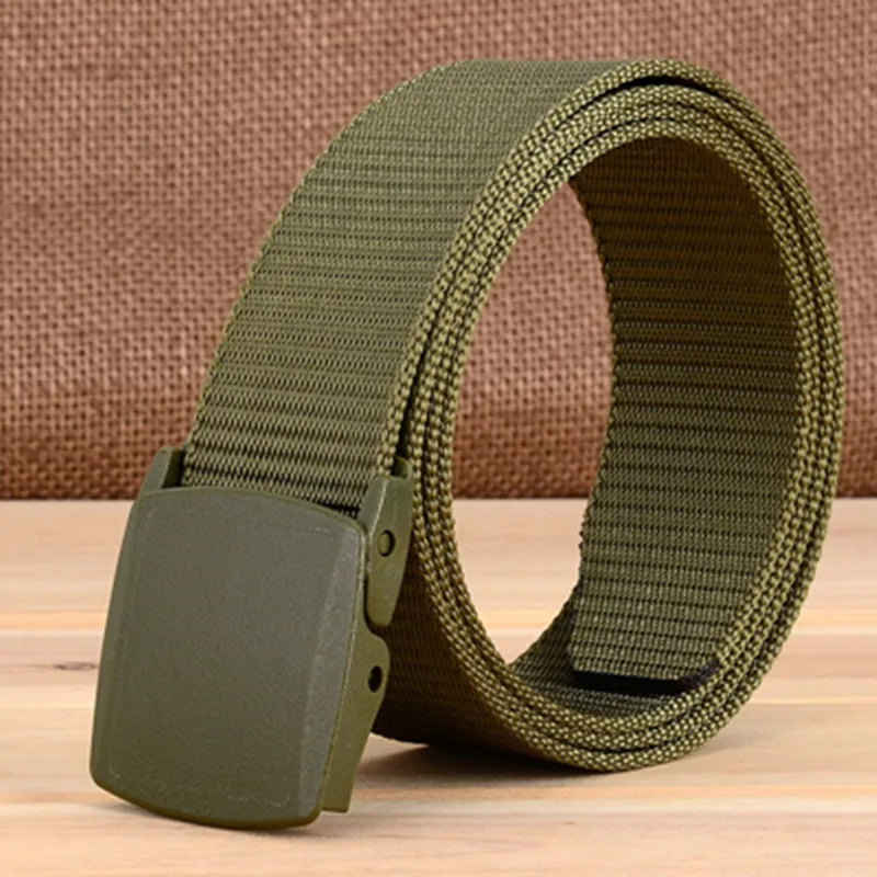 2017 new Canvas men's belt woven canvas belt no metal security nylon women's Leisure tourism