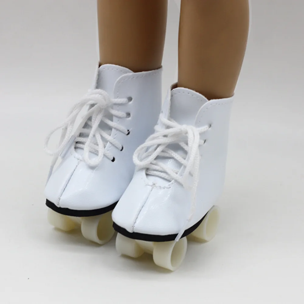 

New White/Black Color Doll Handmade Skate Shoes For 18 Inch American Doll Your Generation Girl Doll Baby Doll Accessories