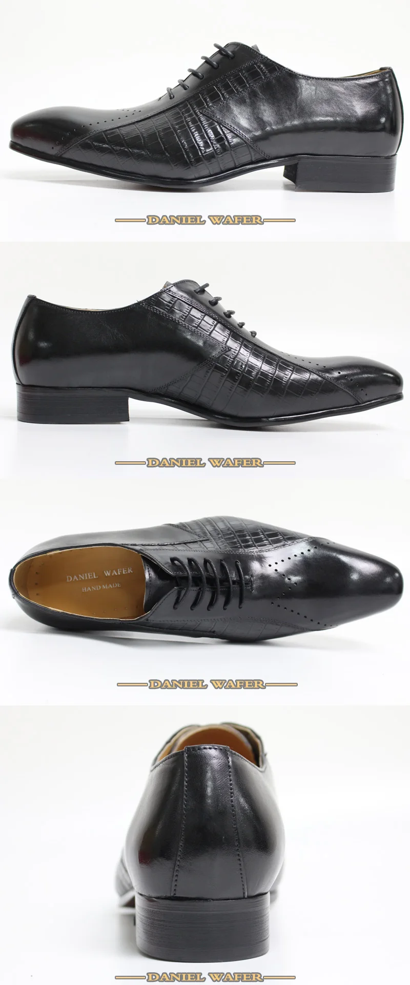 Sapatos de couro de luxo italianos homens