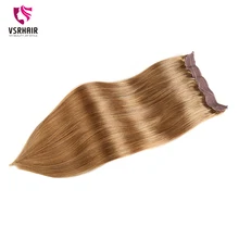 VSR Halo рыбья линия волосы машина сделанная Remy человеческие волосы невидимая проволока флип в наращивание волос Блонд цвет
