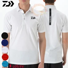 DAIWA DAWA Лето рыболовная одежда мужская рубашка-поло однотонная мужская с коротким рукавом дышащая быстросохнущая рубашка-поло рыболовная футболка
