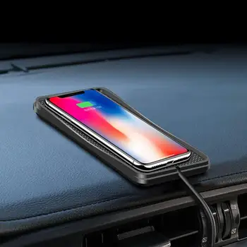 

10W Wireless Fast Charger Qi Standard Phone Charging Pad For Cell Phone Qi Wireless Charger Anti-Slip Car Charger Quick 3.0 7.5W