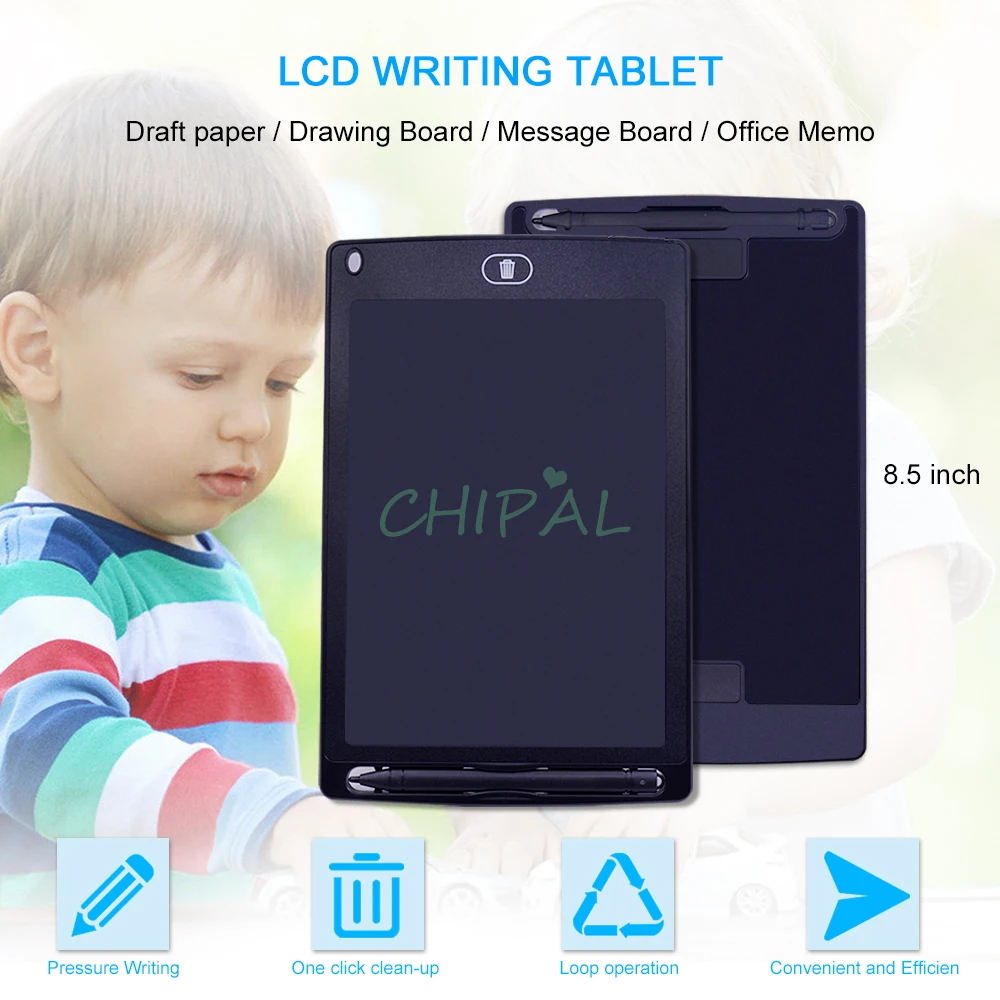 CHIPAL 8,5 ''lcd цифровой планшет портативный умный электронный блокнот графические планшеты доска для рисования с стилусом для детей